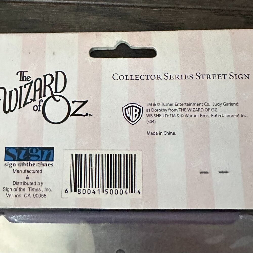 Wizard of Oz 'Wicked Witch Way' Decorative Collectors Street Sign  *NWT* - Picture 7 of 7